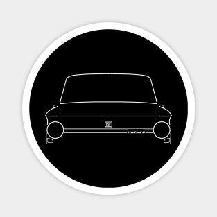 NSU Prinz 4 classic car white outline graphic Magnet